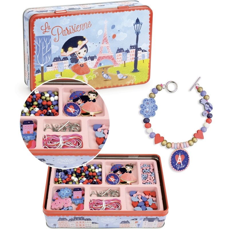 vilac Vilac Wooden Beads & Charms set 4+