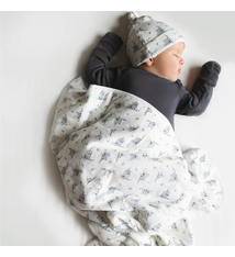 Perlimpinpin Perlimpinpin 'My Little Cozy Nest' Bamboo Nightgown & Knotted Hat (newborn)