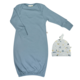 Perlimpinpin Perlimpinpin 'My Little Cozy Nest' Bamboo Nightgown & Knotted Hat (newborn)