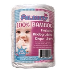 Felicity Felicity Bamboo Biodegradable Diaper Liners (100 sheets)
