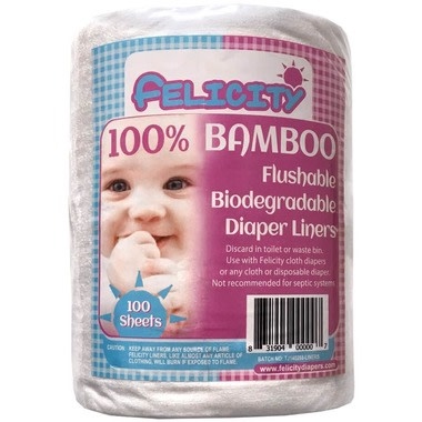 Felicity Felicity Bamboo Biodegradable Diaper Liners (100 sheets)