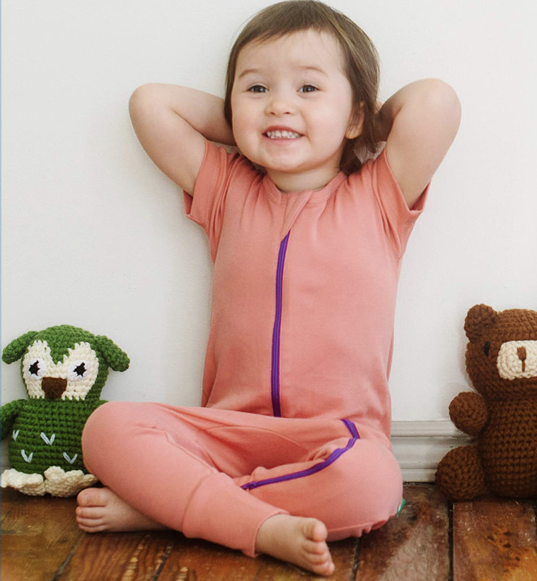 Parade Organics Parade Organics '2-way' Zip Short-sleeved Romper - solids