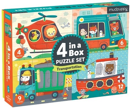 Mudpuppy mudpuppy 4 in a Box Puzzle Set