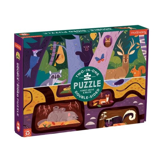 Mudpuppy Mudpuppy Forest Above & Below (100pc double-sided puzzle)