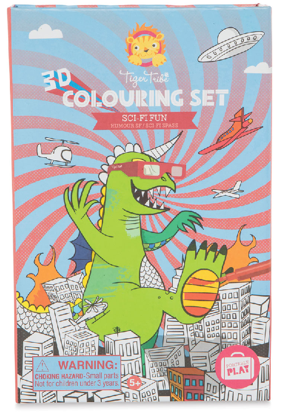 Tiger Tribe Sci-Fi Fun 3D Colouring Set (5+)