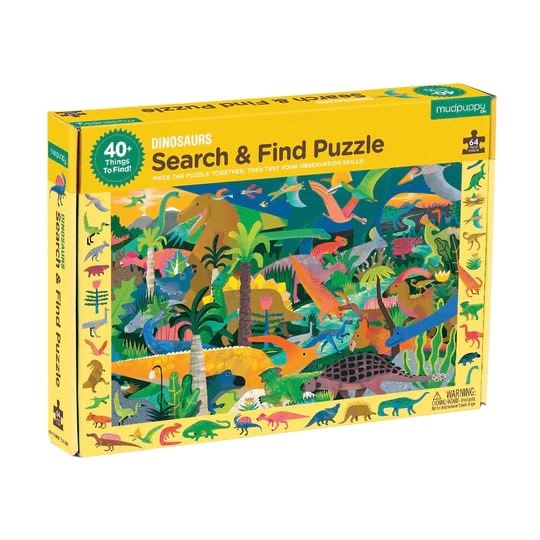 Mudpuppy Dinosaurs search and find  puzzle 4+ (64 pcs)