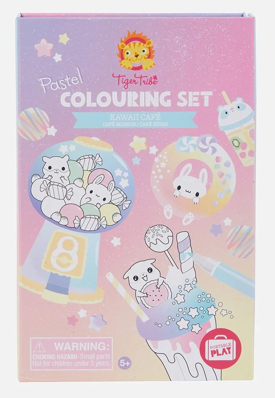 Tiger Tribe Kawaii Cafe Pastel Colouring Set (5+)