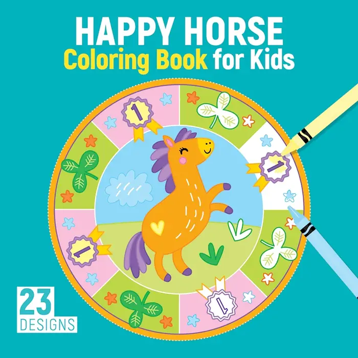 Happy Horse Coloring Book for Kids (ages 3-6)