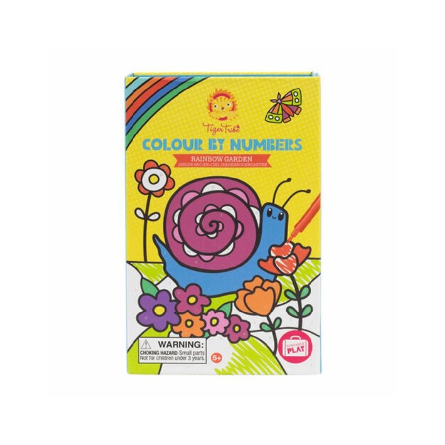Tiger Tribe Tiger Tribe Colour By Numbers - Rainbow Garden (5+)
