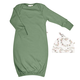 Perlimpinpin Perlimpinpin 'My Little Cozy Nest' Bamboo Nightgown & Knotted Hat (newborn)