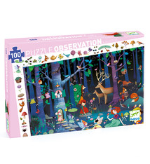 djeco Observation Puzzle (100 pcs) - Enchanted Forest (5+)