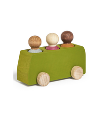 lubulona Bus with 3 peg people - lime (1+)
