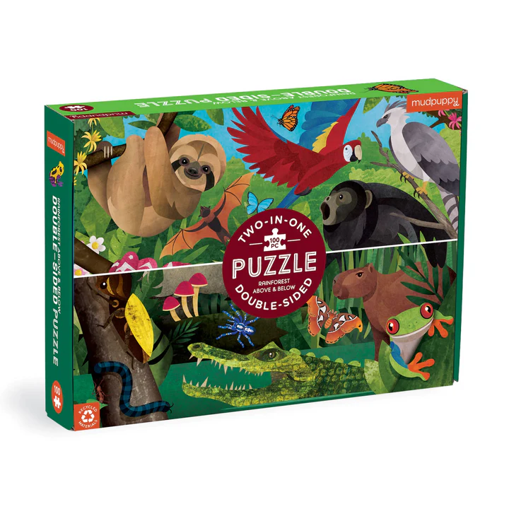 Mudpuppy Mudpuppy Rainforest Above & Below (100pc double-sided puzzle)
