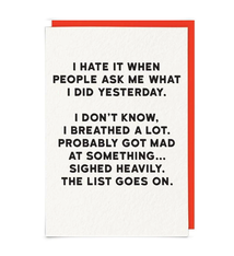 Redback Cards I hate it when people ask...