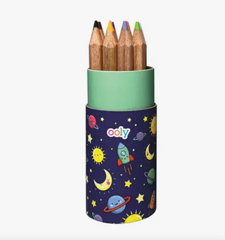 OOLY draw 'n' doodle 12 mini colored pencils + sharpener (4+)