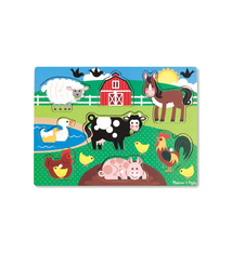Melissa & Doug Peg Puzzle - farm theme (2+)
