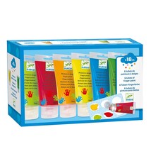djeco 6 tubes of finger paint - CLASSIC (18m+)