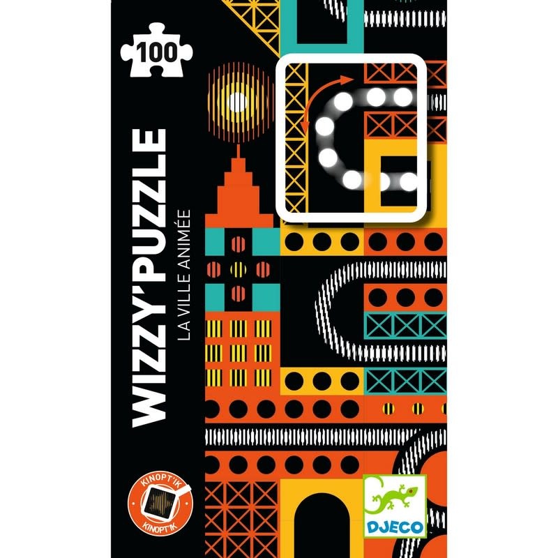 djeco Djeco Wizzy Puzzle The Bustling City (100pc Twisty Moving Puzzle)