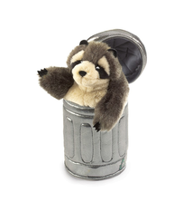 Folkmanis Raccoon in Garbage Can Puppet