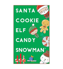 Blue Orange Santa Cookie Elf Candy Snowman (8+)
