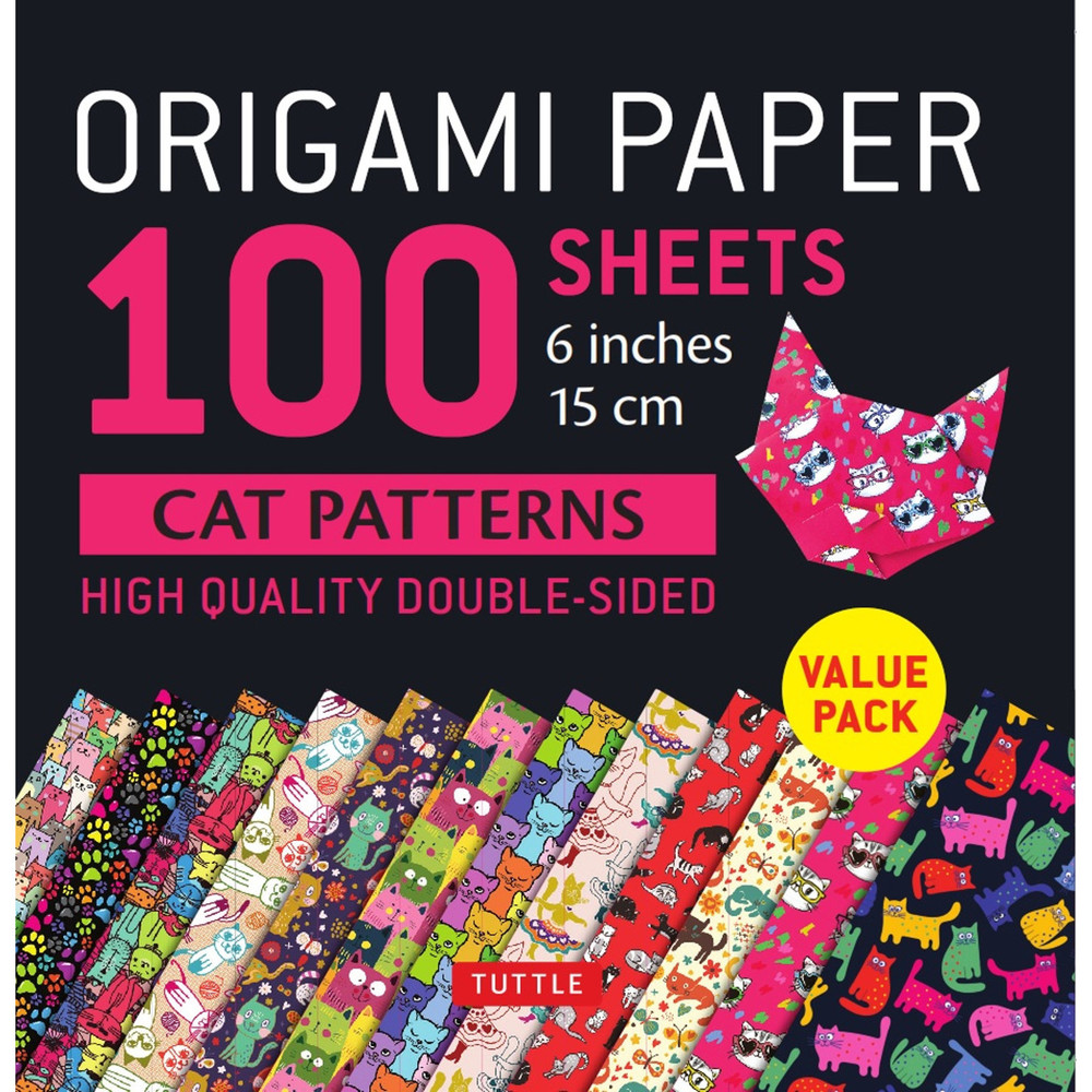Tuttle Origami Paper: Cats  (100 sheets)