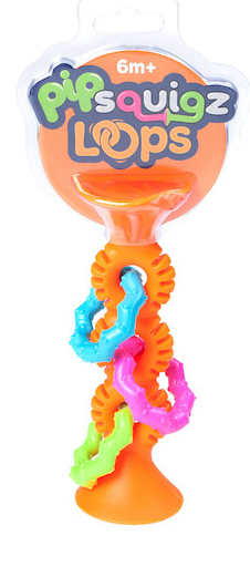Fat Brain Toys pipSquigz loops - orange (6m+)