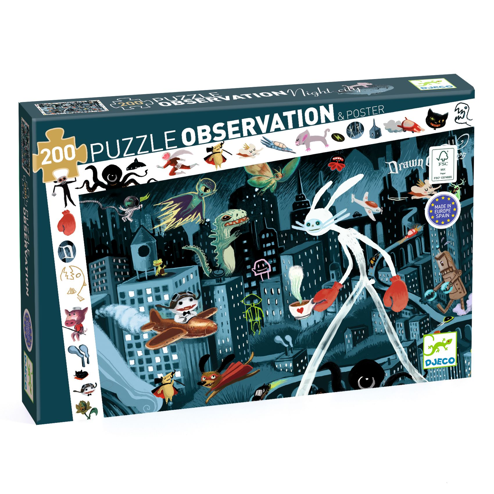 djeco Night City Observation Puzzle (200 pieces)