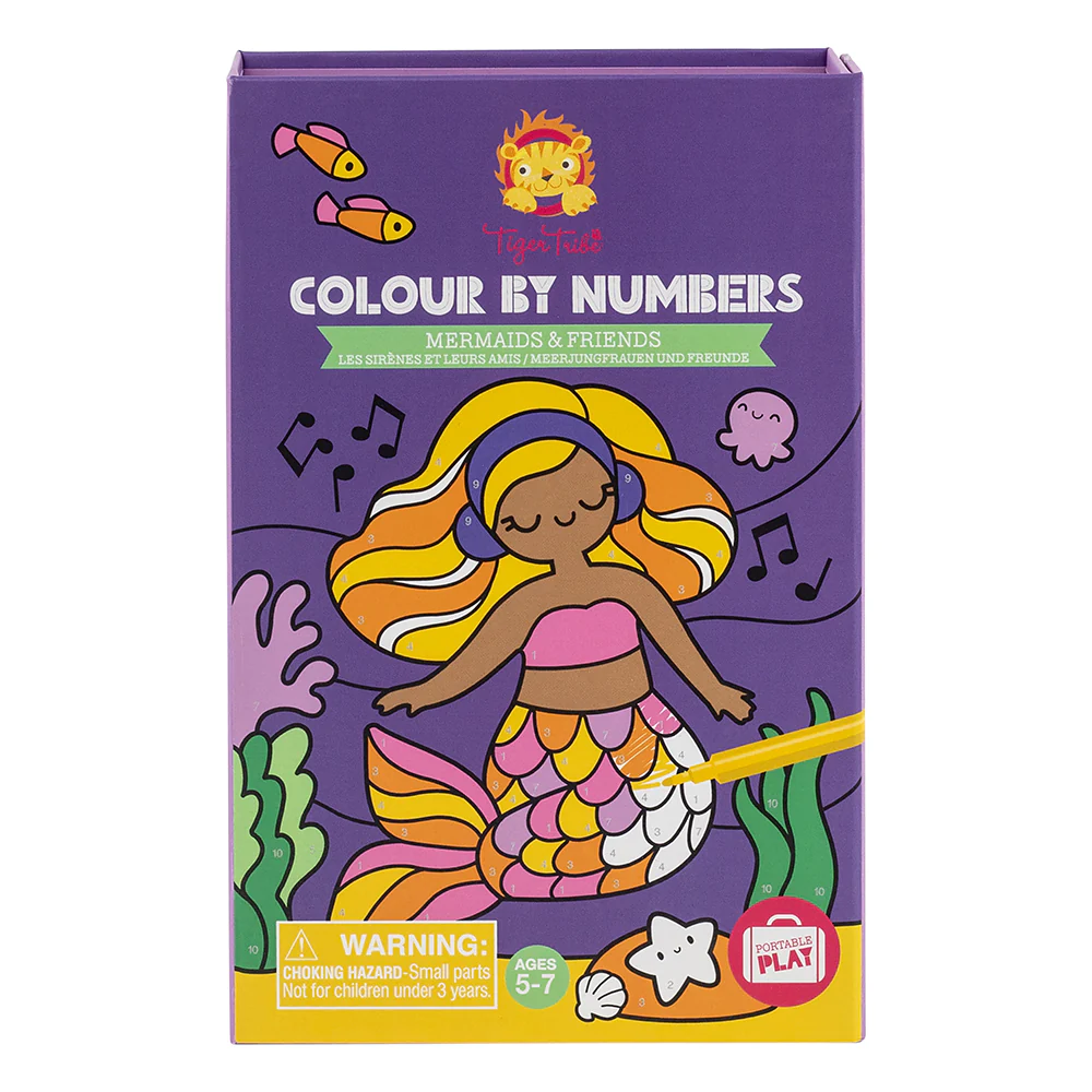 Tiger Tribe Tiger Tribe Colour By Numbers - Mermaids and Friends (4+)