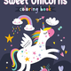 Happy Fox Books Sweet Unicorns Coloring Book (ages 3-6)