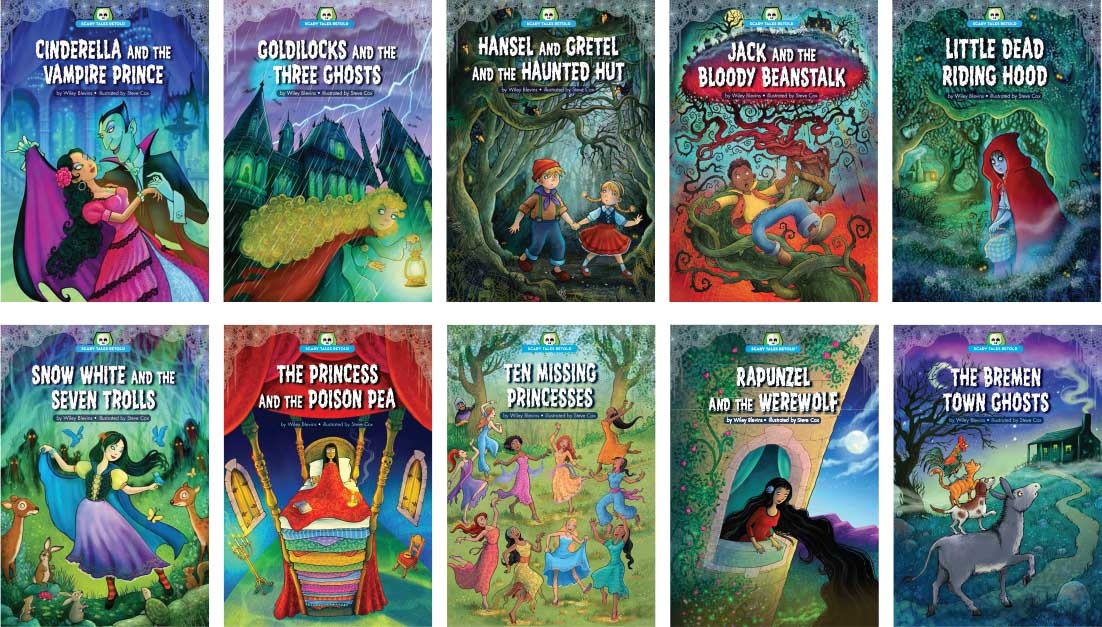 Red Chair Press Scary Tales Retold by Wiley Blevins (ages 6-9)