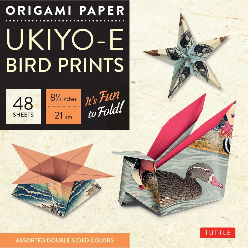 Tuttle Origami Paper: Ukiyo-E Bird Prints (48 sheets 21cm)