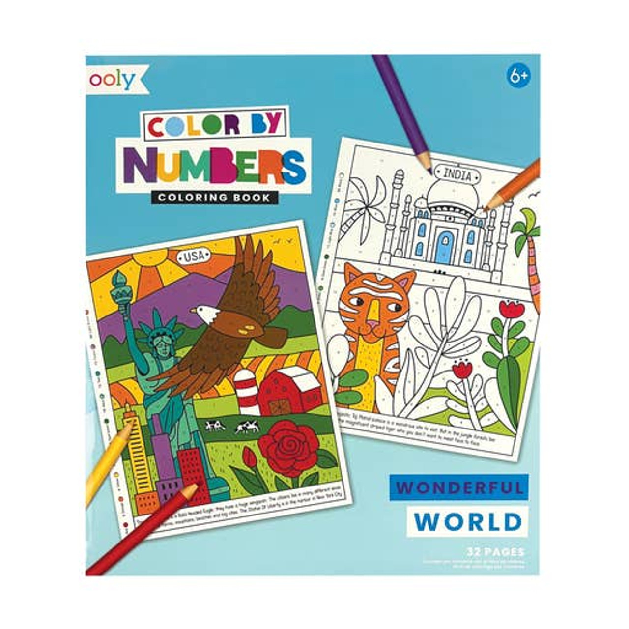 OOLY Color By Numbers: Wonderful World (6+)