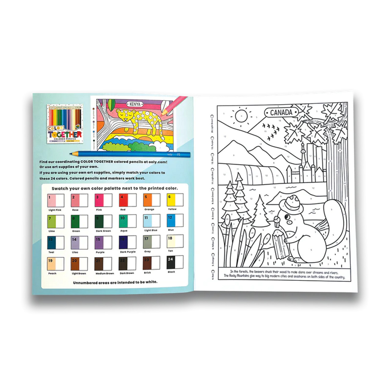 OOLY Color By Numbers: Wonderful World (6+)