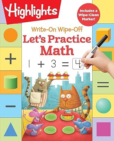 Highlights Write-on Wipe-off Let's Math (ages 5-7)