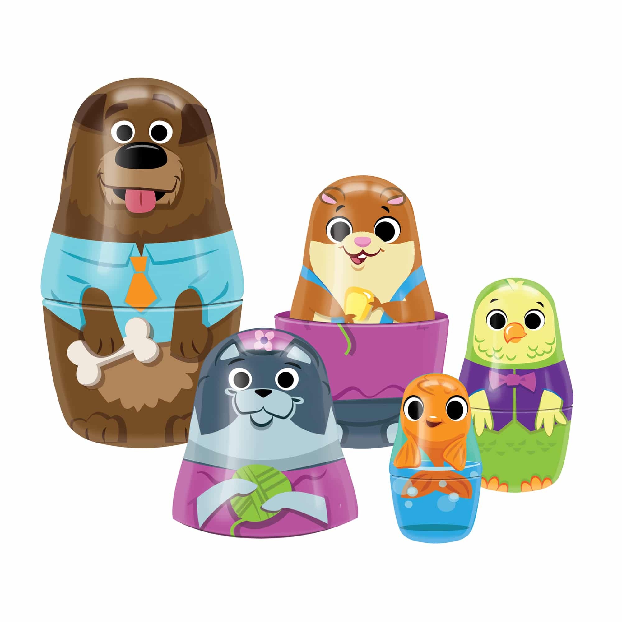 Schylling Schylling's Lil Classics Family Pets Tin Nesting Dolls (3+)