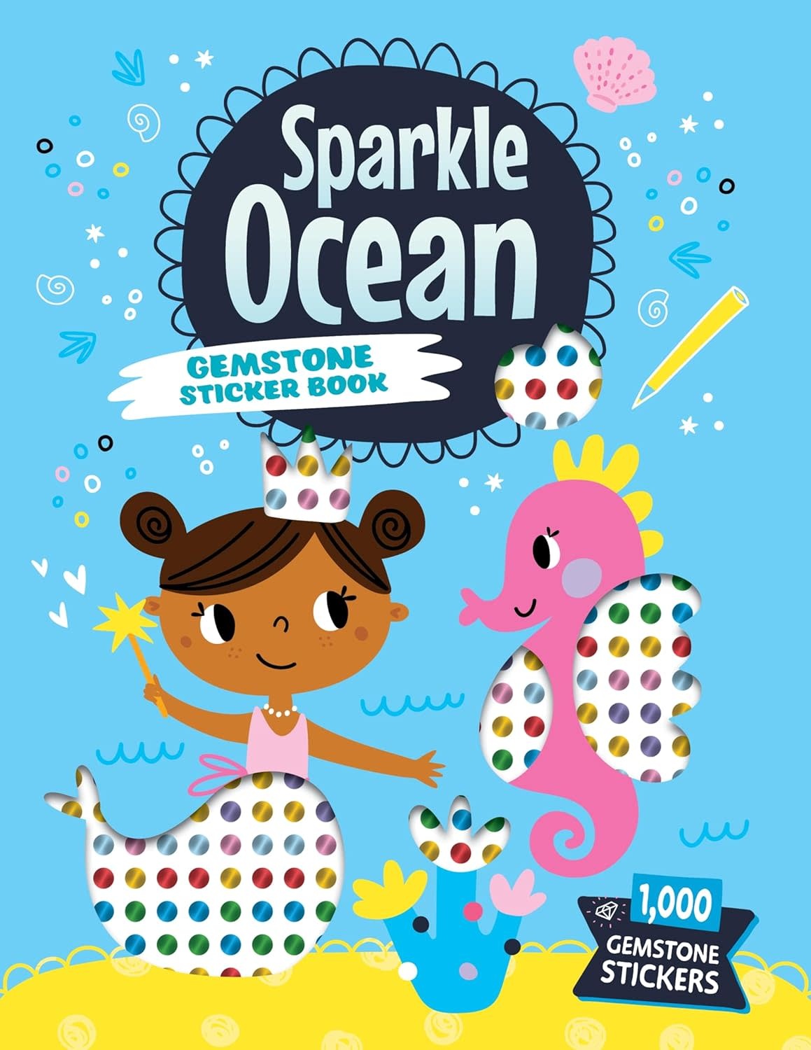 Happy Fox Books Sparkle Ocean Gemstone Sticker Book (ages 5+)