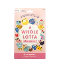OOLY Stickiville A Whole Lotta Stickers!  Dress Up Cats (30 page sticker book) (3+)