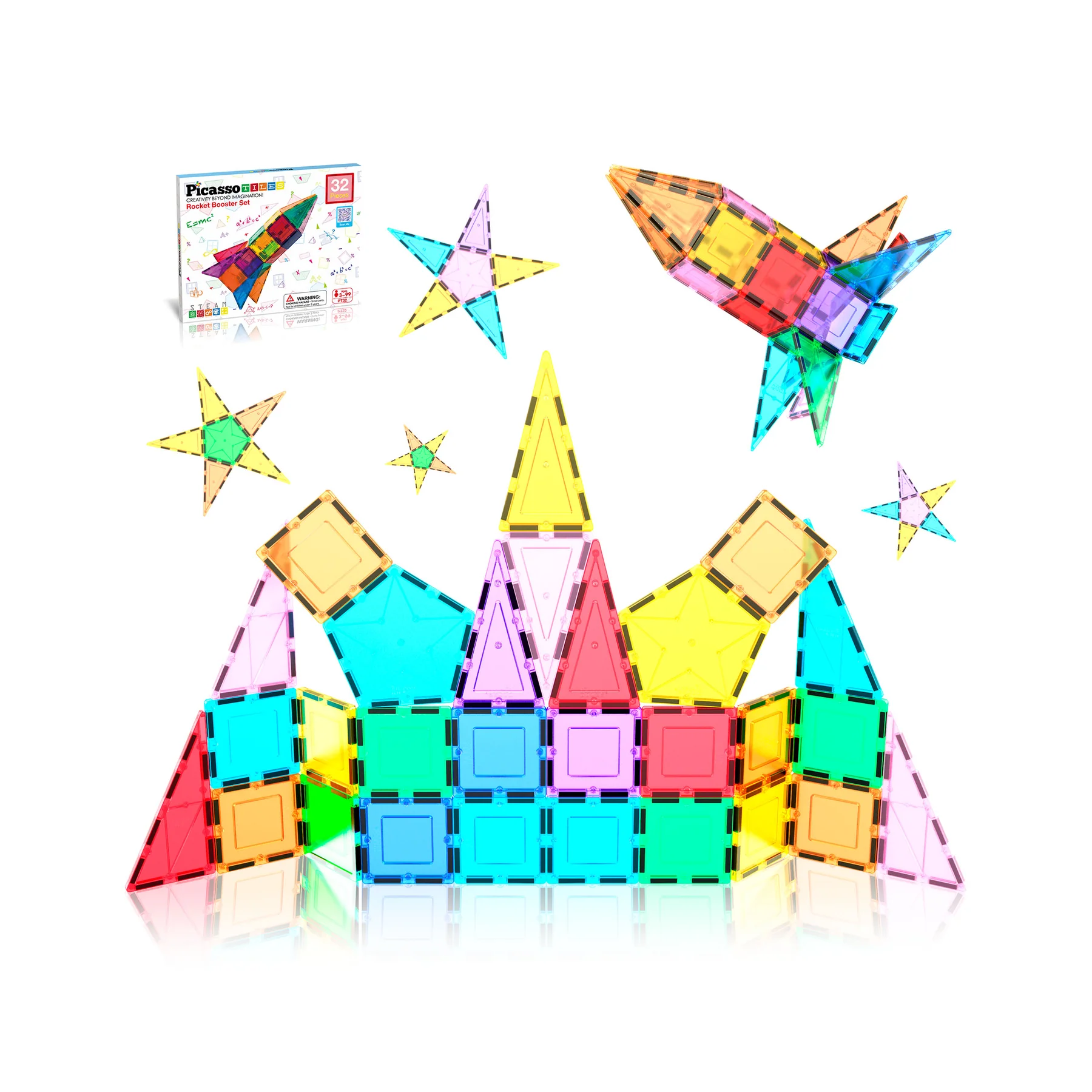Picasso Tiles Rocket Booster Set - 32 pcs (3+)