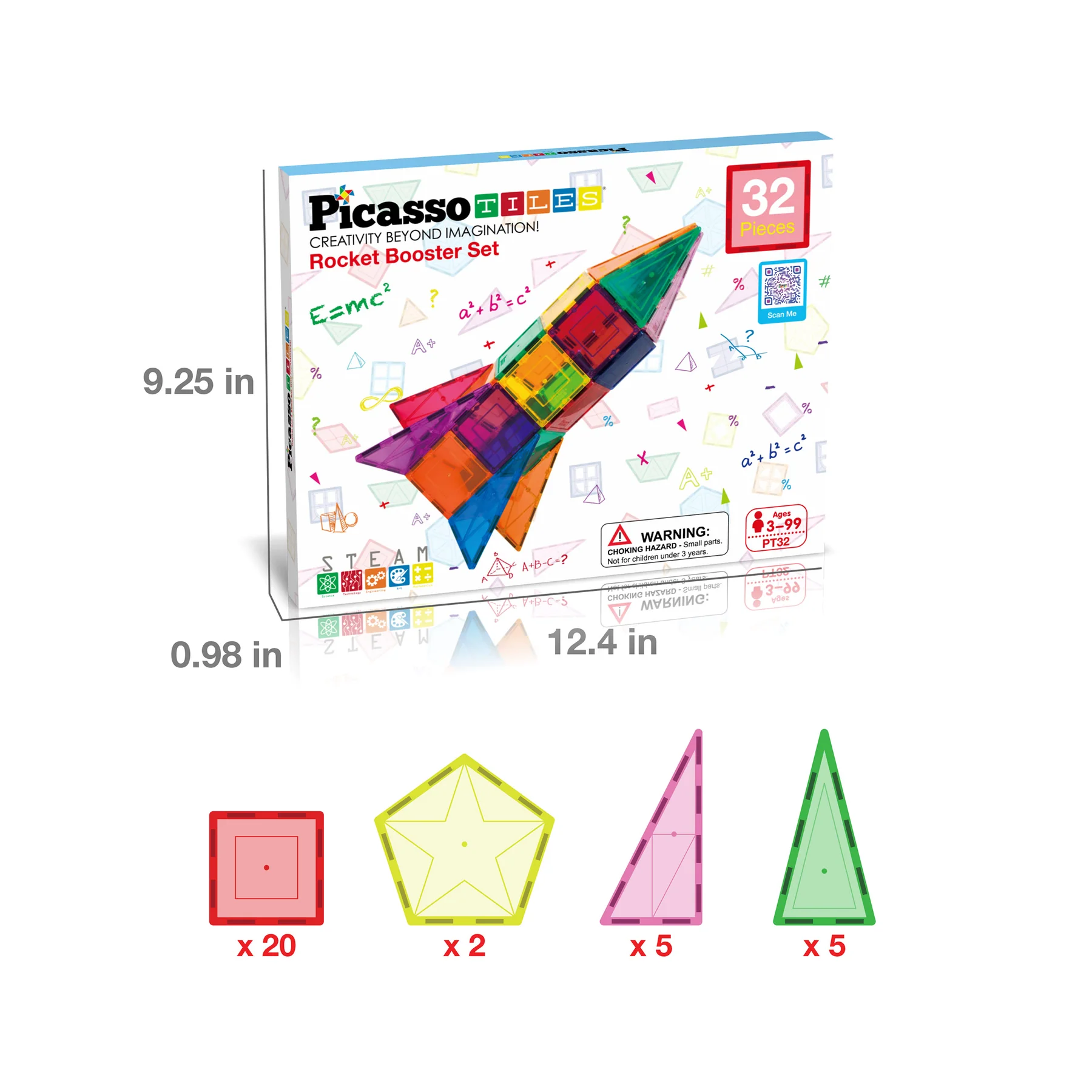 Picasso Tiles Rocket Booster Set - 32 pcs (3+)