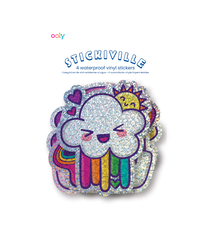 OOLY Stickiville Vinyl Die-cut Stickers (4-pack) - Happy Rainbows