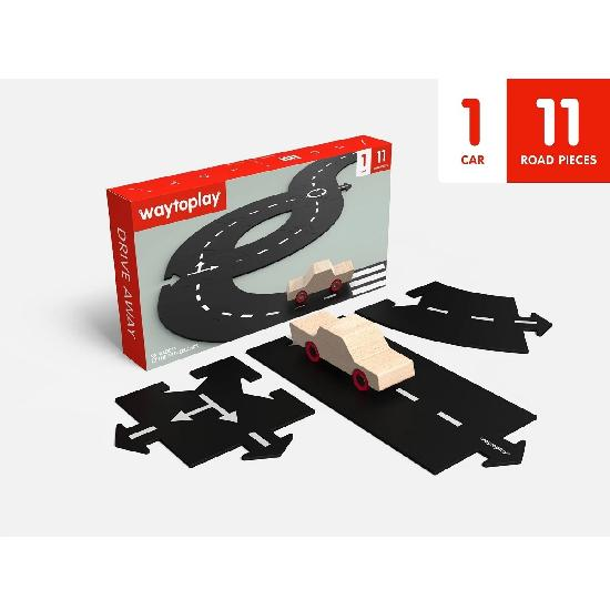 waytoplay Drive Away Car Edition - 11 road pieces + 1 car (3+)