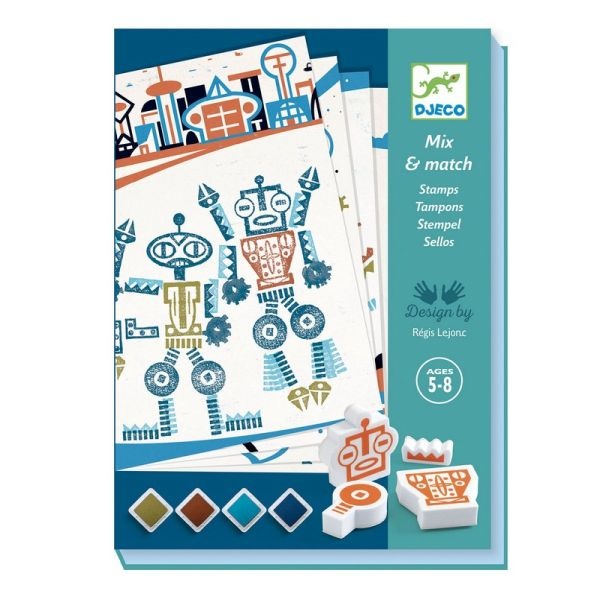 djeco Mix & Match Stamps: alien robots (ages 5-8)