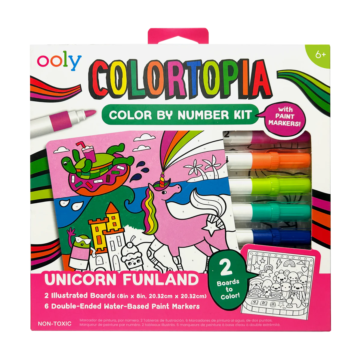 OOLY Colortopia Color By Number Kit: Unicorn Funland (6+)