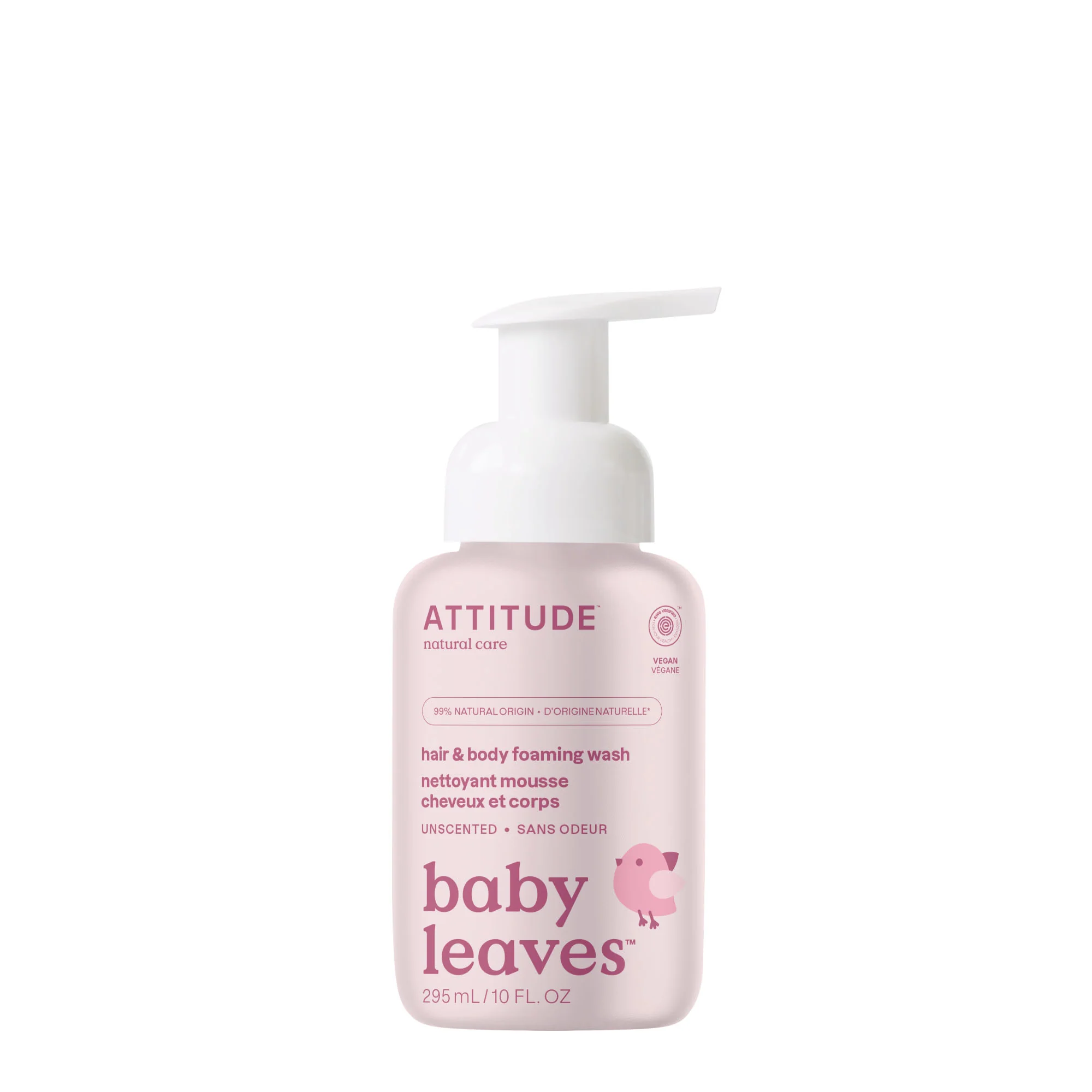 Attitude Attitude Baby Leaves hair & body foaming wash - unscented (295ml)