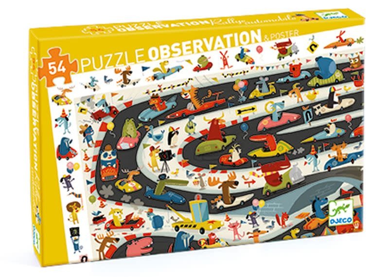 djeco Djeco Car Rally Observation Puzzle (54 pcs)
