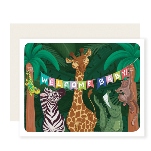 Slightly Stationary Welcome Baby (jungle)