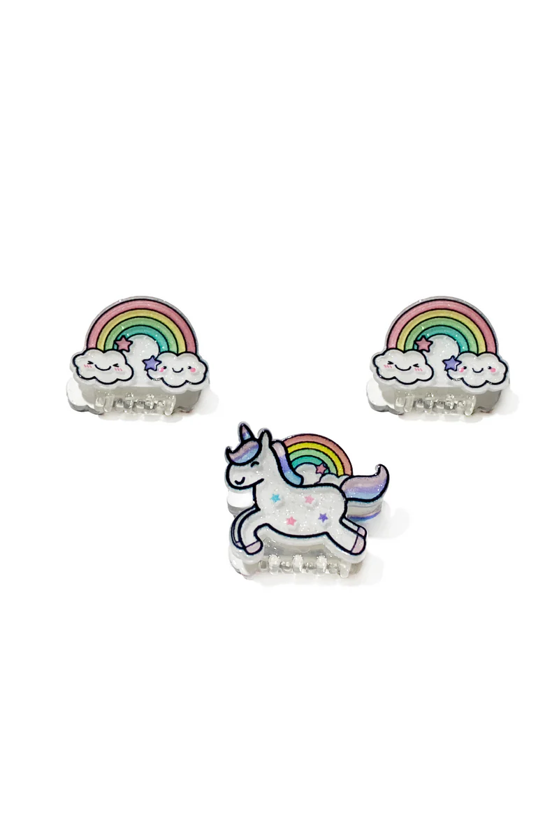 Great Pretenders Unicorn Rainbow Mini Hairclips (3+)