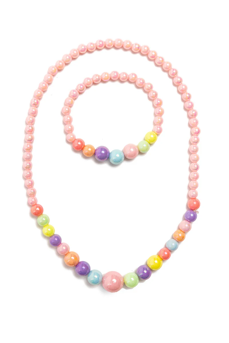 Great Pretenders Pearly Pastel Necklace & Bracelet Set (3+)