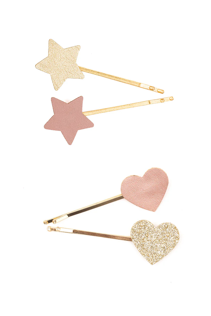 Great Pretenders Boutique Matte Star Bobby Hairclips (3+)