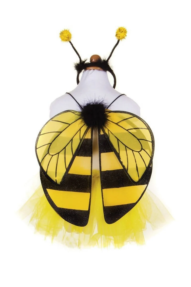 Great Pretenders Glitter Bumblebee Tutu with Wings & Headband size 4-6